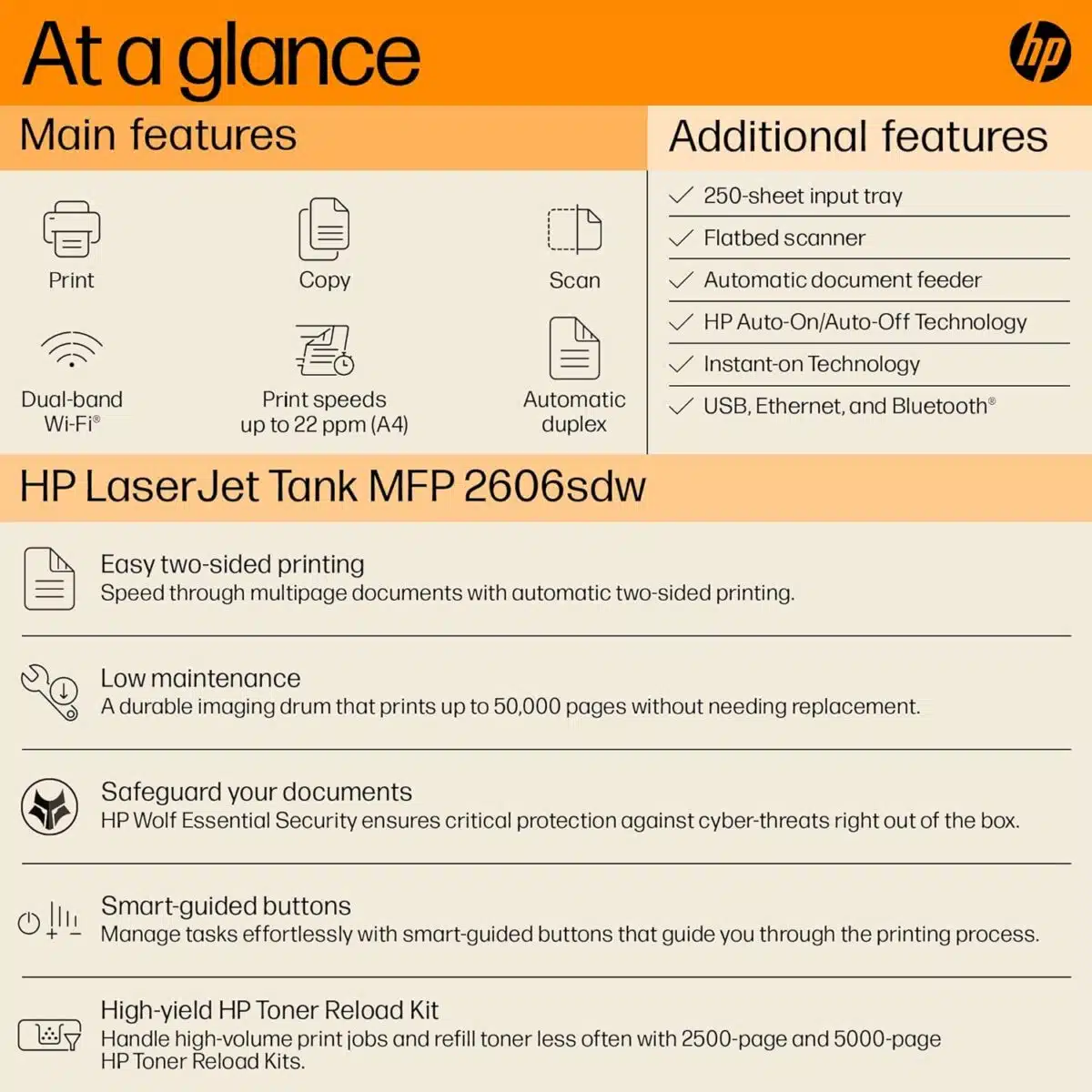 HP Laserjet Tank 2606sdw Printer 5